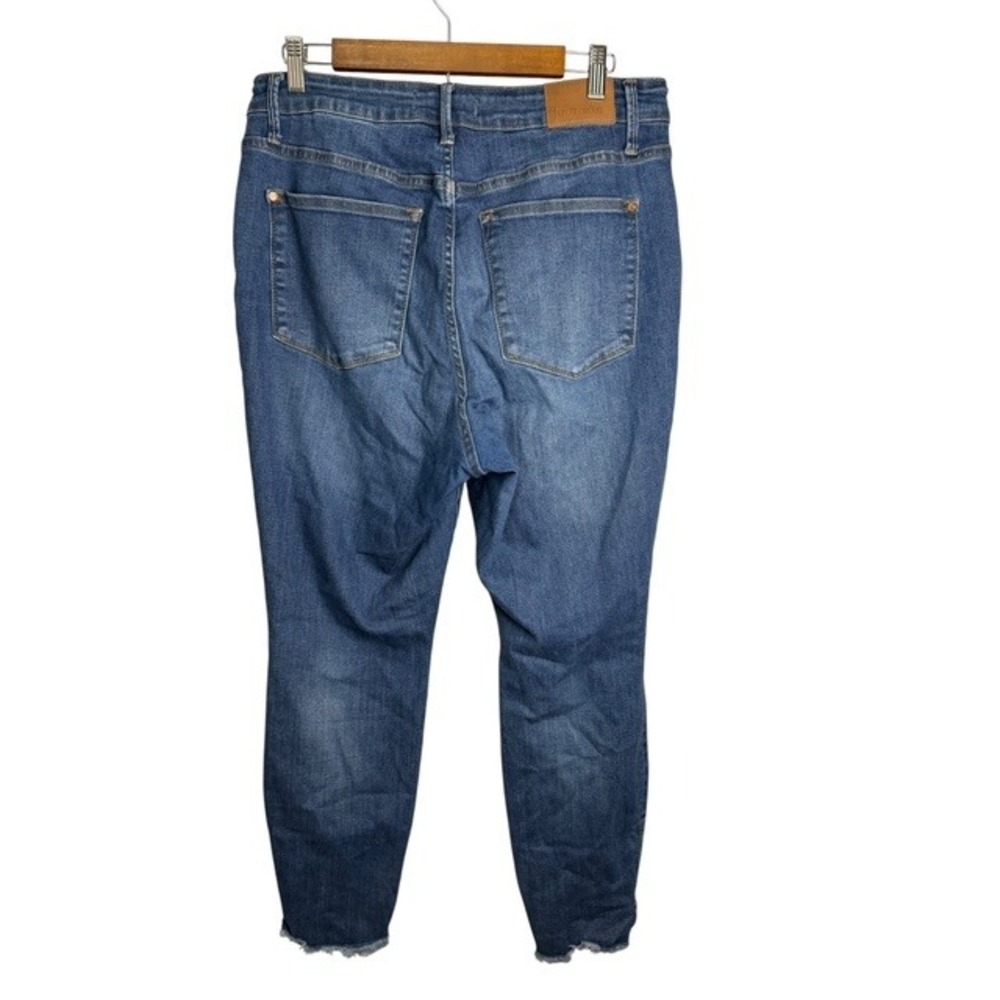 Judy Blue Jeans Women's 16W High Rise Skinny Fit Raw Hem Denim Blue - Picture 2 of 5